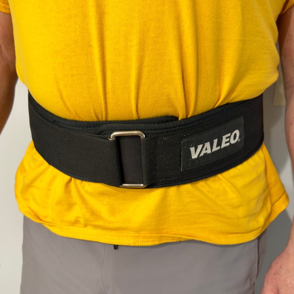 Valeo Weightlifting Belt Adjustable Nylon Gym Back Support Black Size XL - Picture 7 of 8